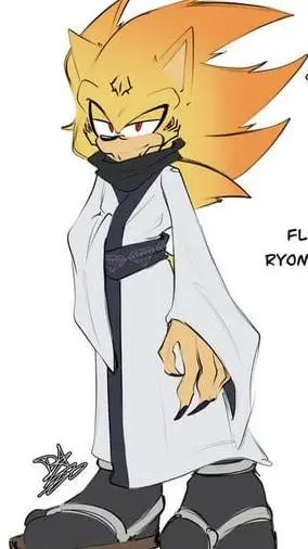 ai character: fleetway sonic12 background