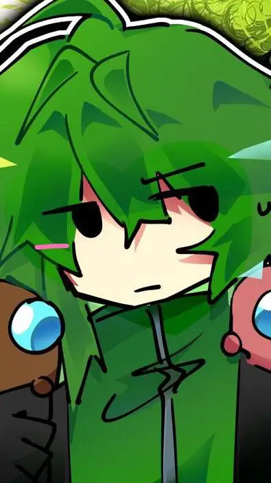 ai character: Green background