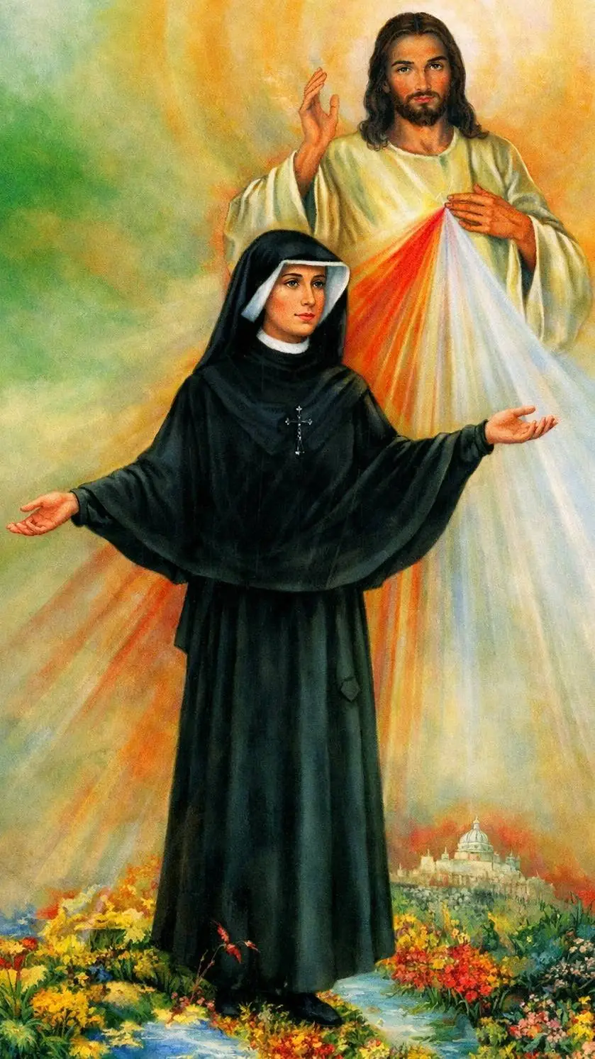 ai character: St. Faustina  background