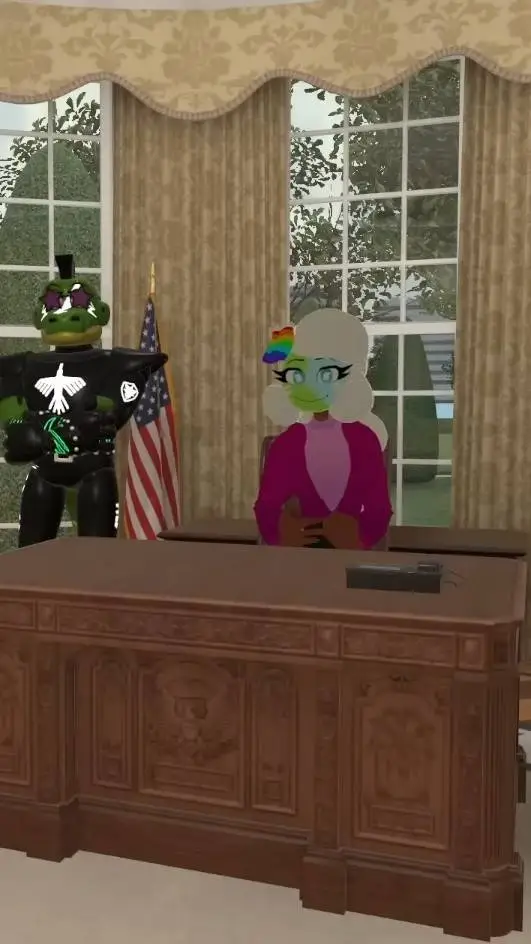 ai character: President Earth background