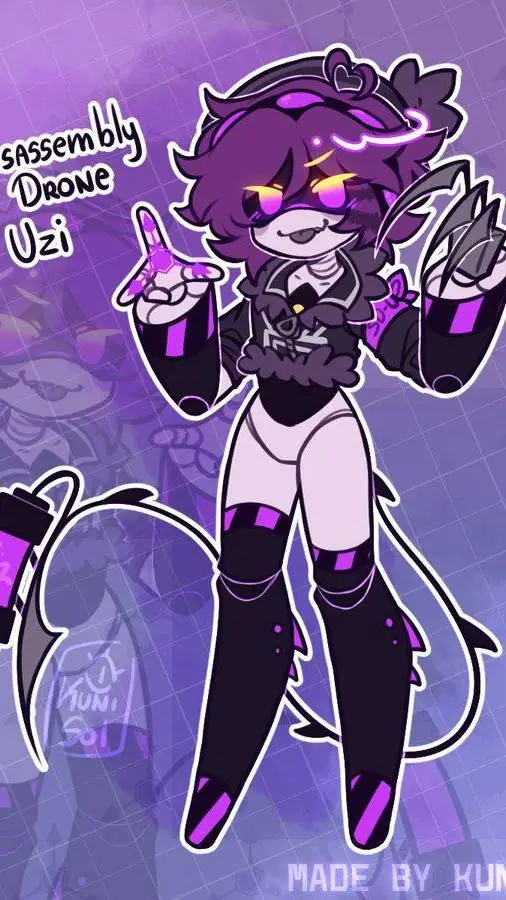 ai character: uzi x n background