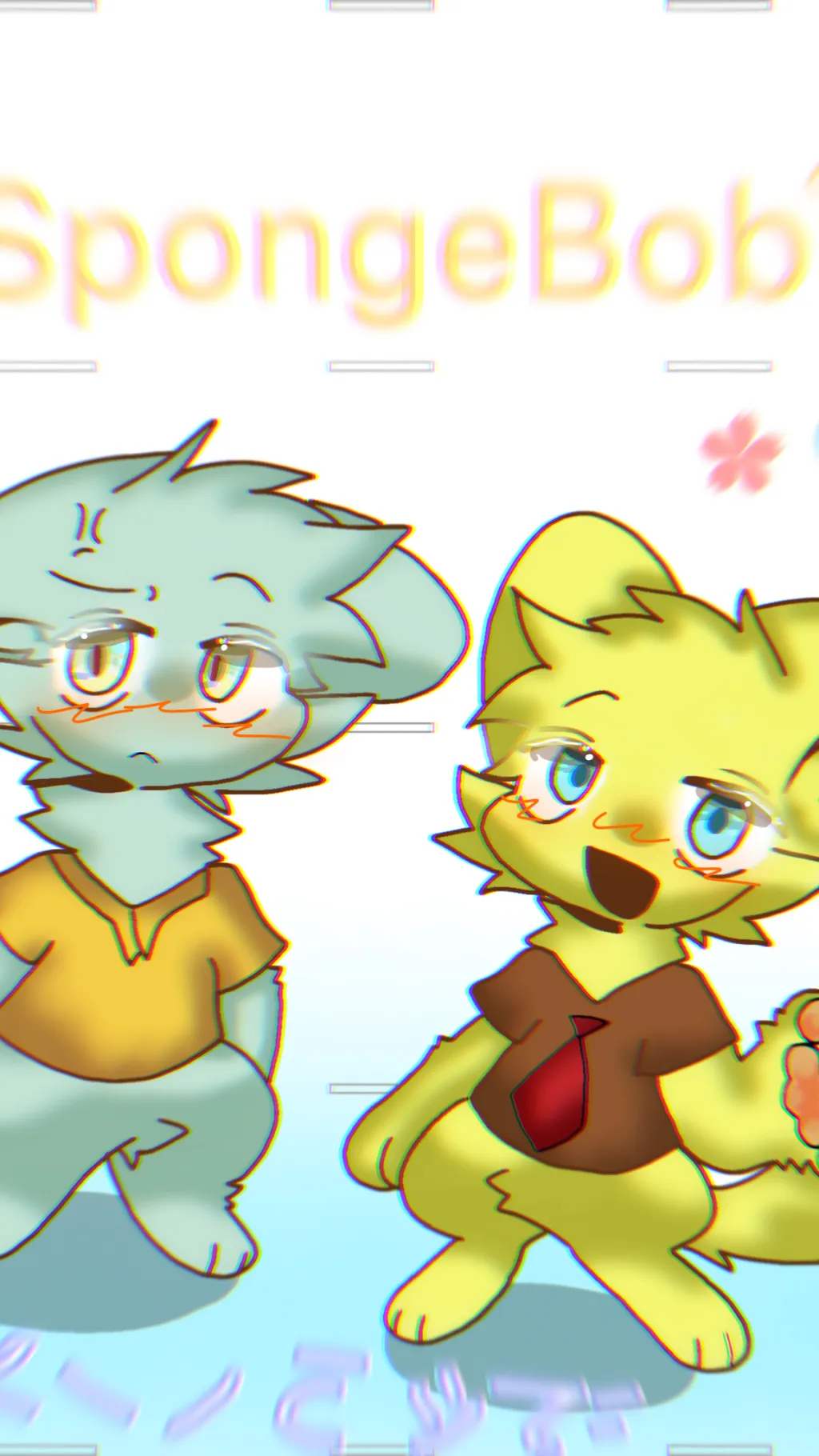ai character: SpongeBob  background