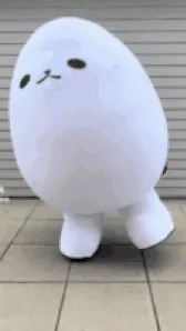 ai character: Eggs dog :3  background