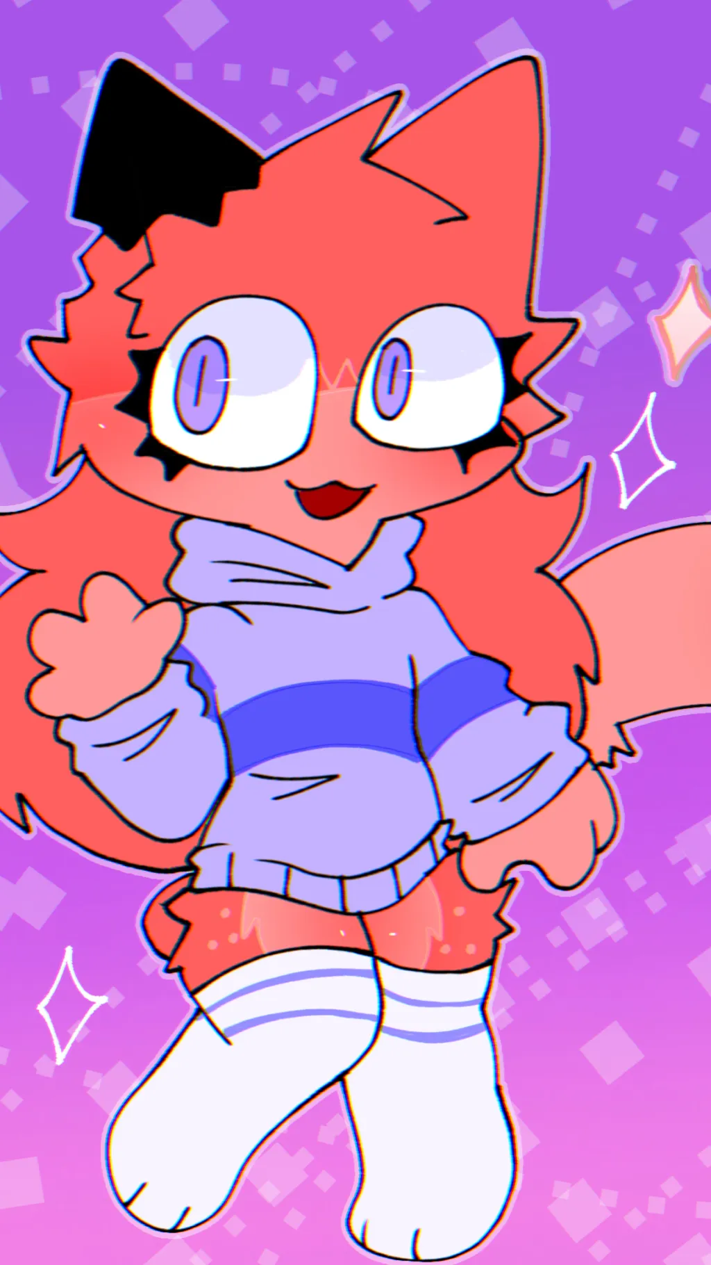 ai character: Kara boy the kitty background