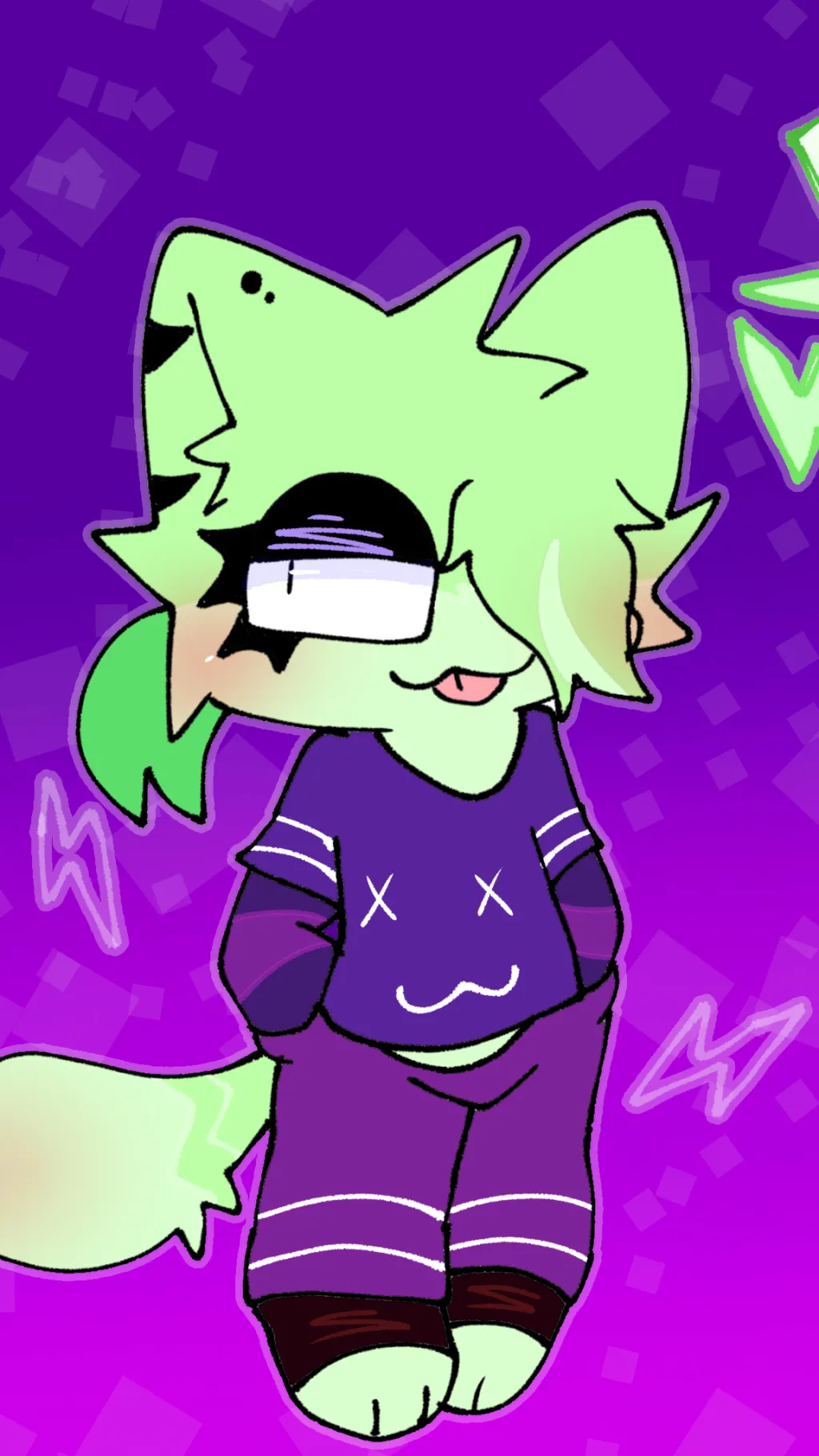 ai character: Vixio the cats  background