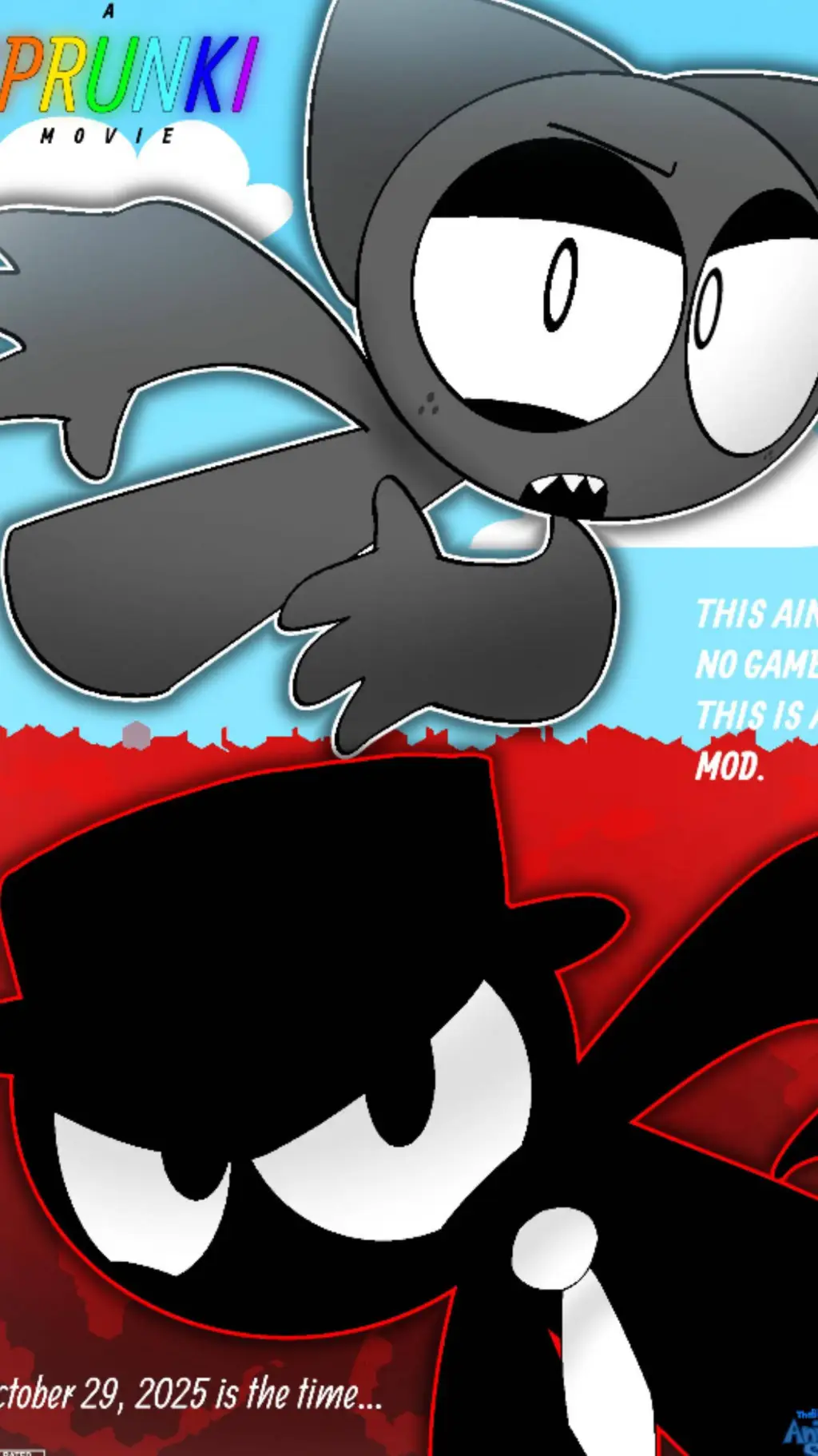 ai character: Sprunki hate gray? background