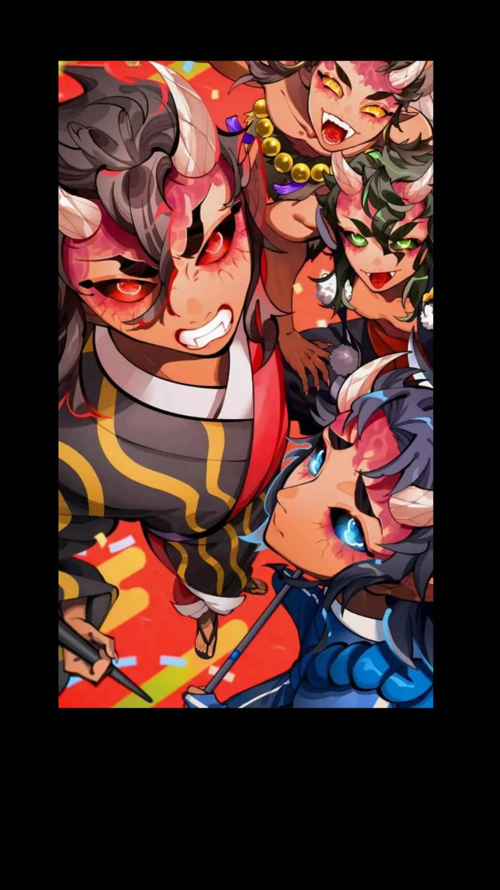 ai character: Hantengu clones background