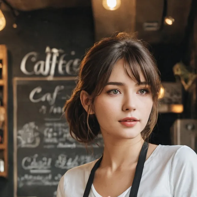 chat with ai character: Café