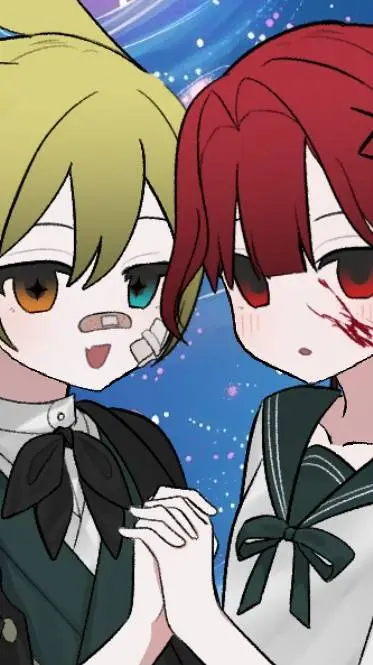 ai character: Yoku♂️ y virus♀️ background