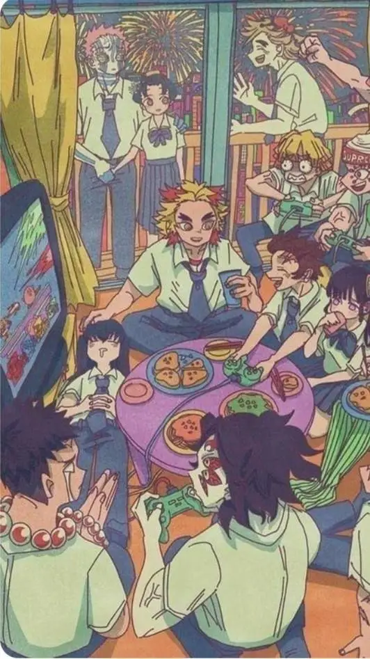 ai character: 🍱👺Kny party👺🍱 background