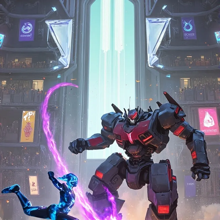 chat with ai character: mech vs mech! 