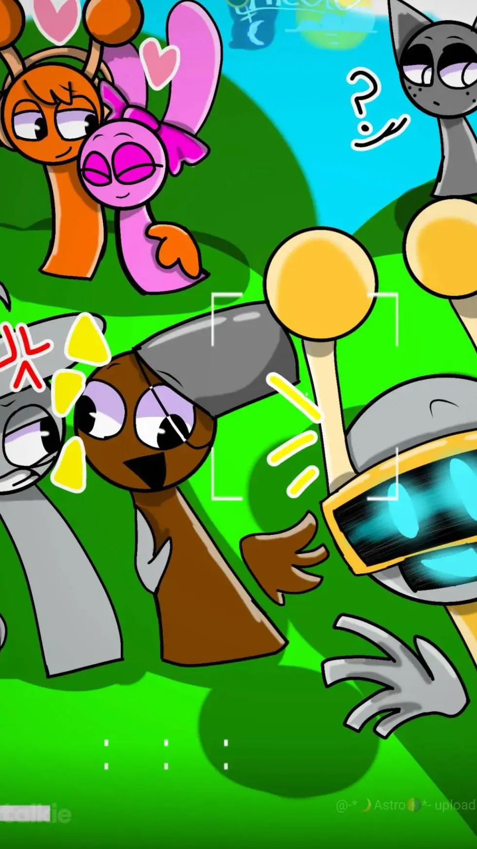 ai character: fun crew sprunki  background