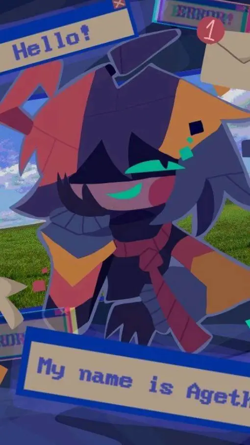 ai character: -{~|•~∆getha~•|~}- background