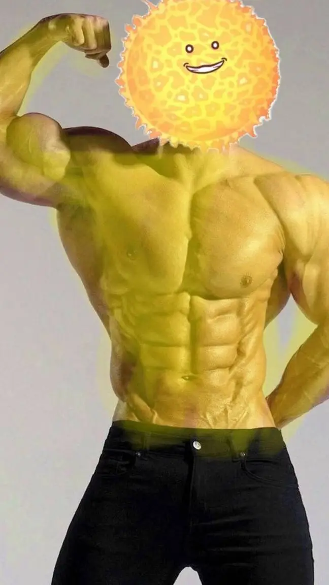 ai character: solarballs sun abs background