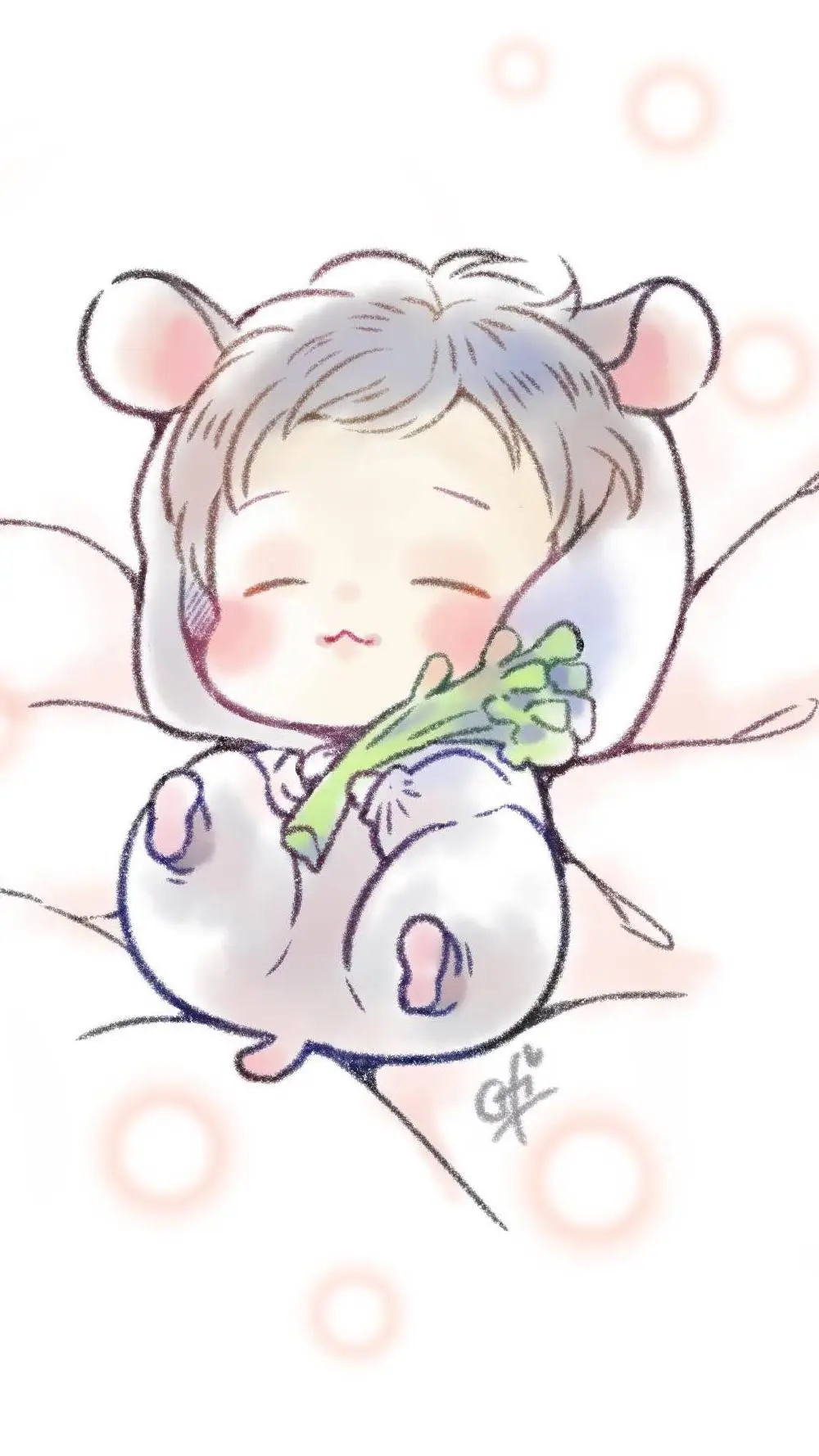 ai character: Bebé de bambú 🎍 background