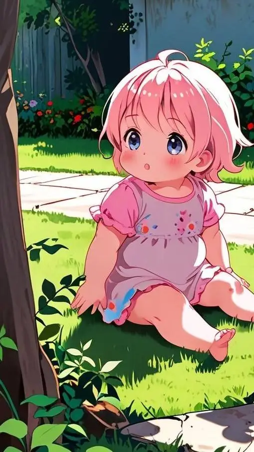 ai character: Bebé en tu jardí background
