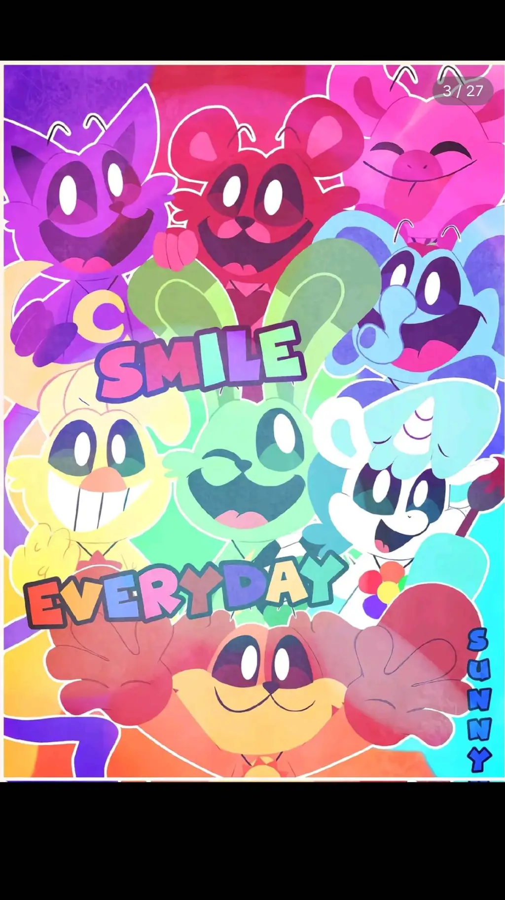 ai character: Smiling critters 😁 background
