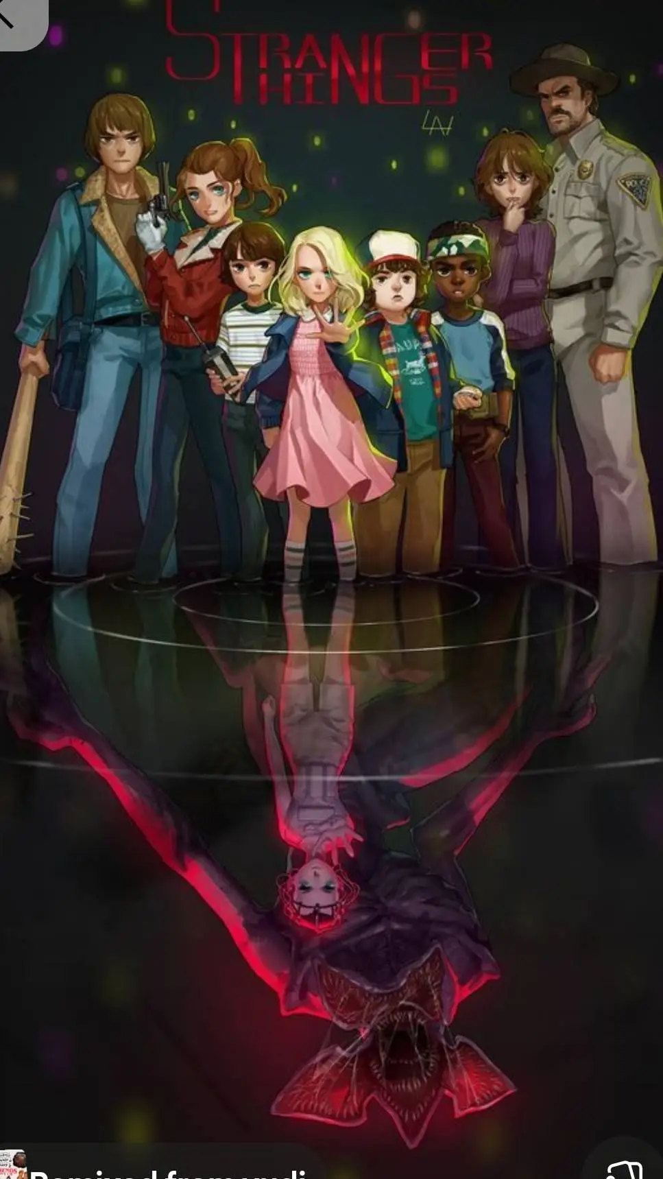 ai character: stanger thingsx mh background