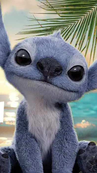 ai character: Stitch  background