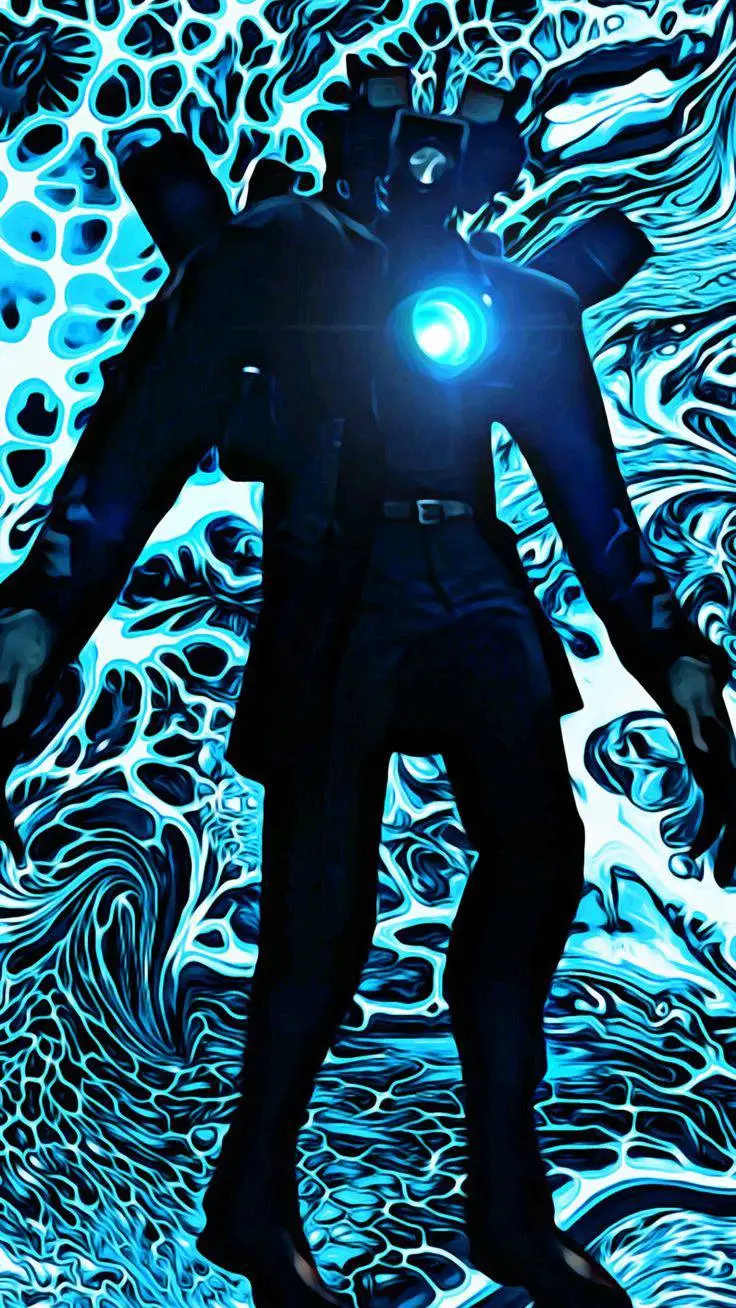 ai character: camera man Titan  background