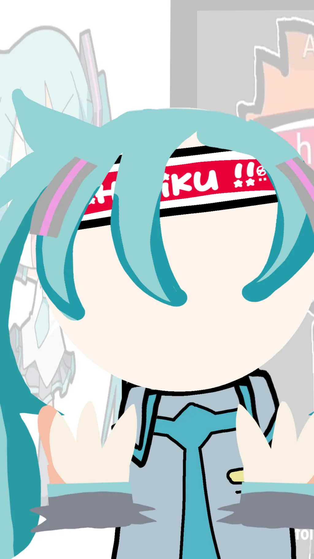 ai character: H.H.miku!  background
