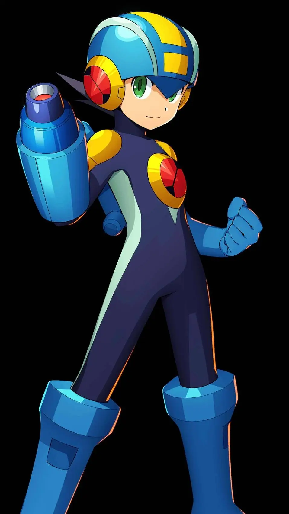 ai character: Mega Man  background