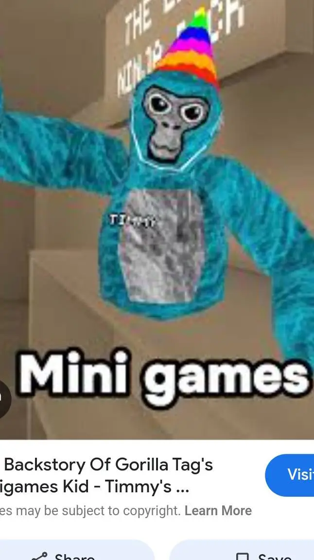 ai character: gorilla tag child  background