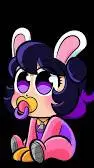 ai character: baby VBunny go background