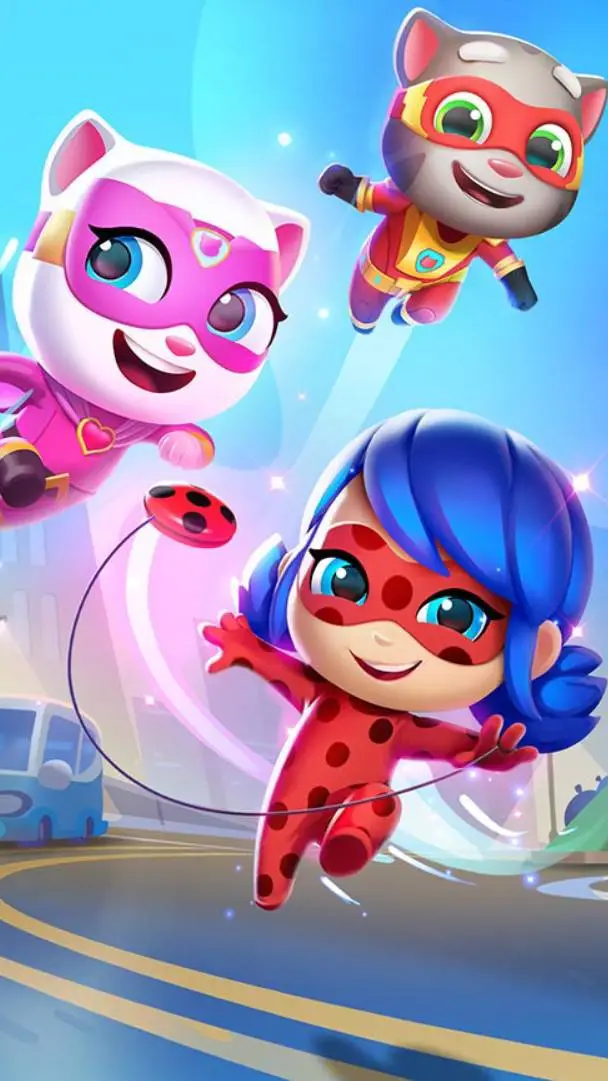 ai character: ladybug x Tom hero background