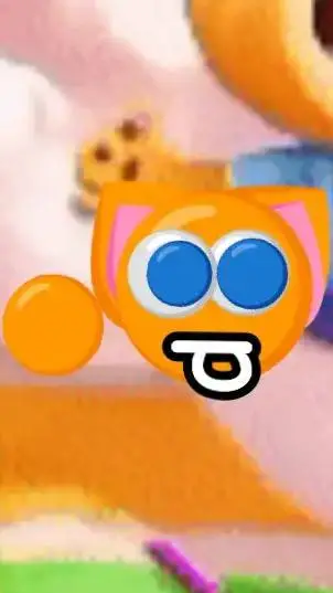 ai character: Ginger cat emoji background