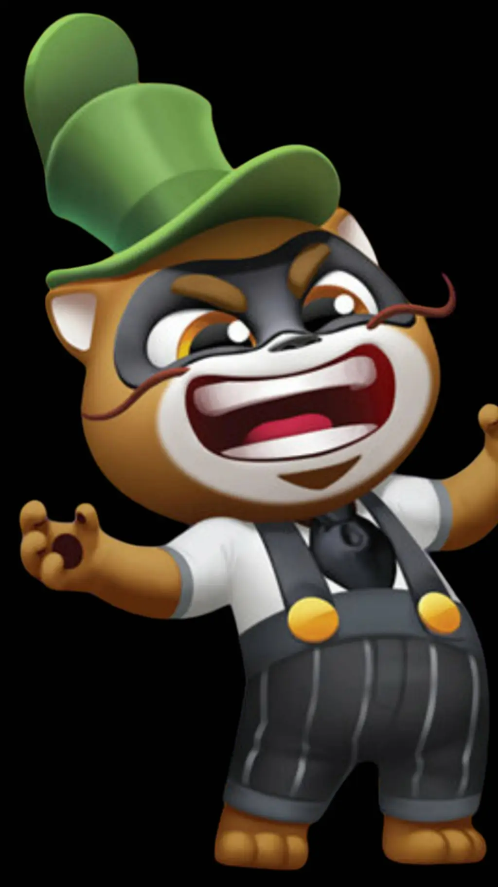 ai character: Boss raccoon 😒😒😒 background