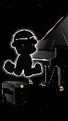 ai character: Hjoim piano background