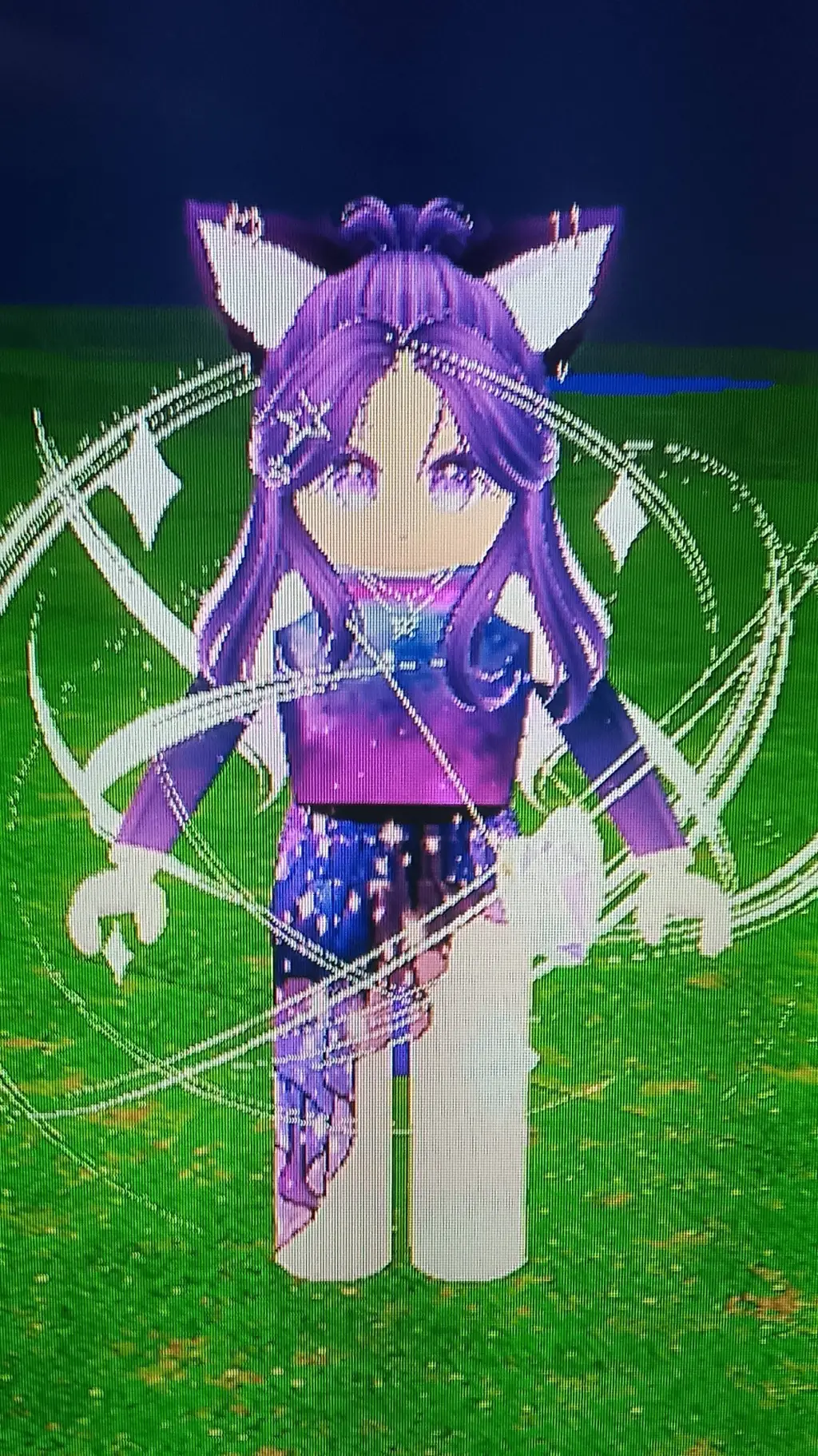 ai character: days in the forest background