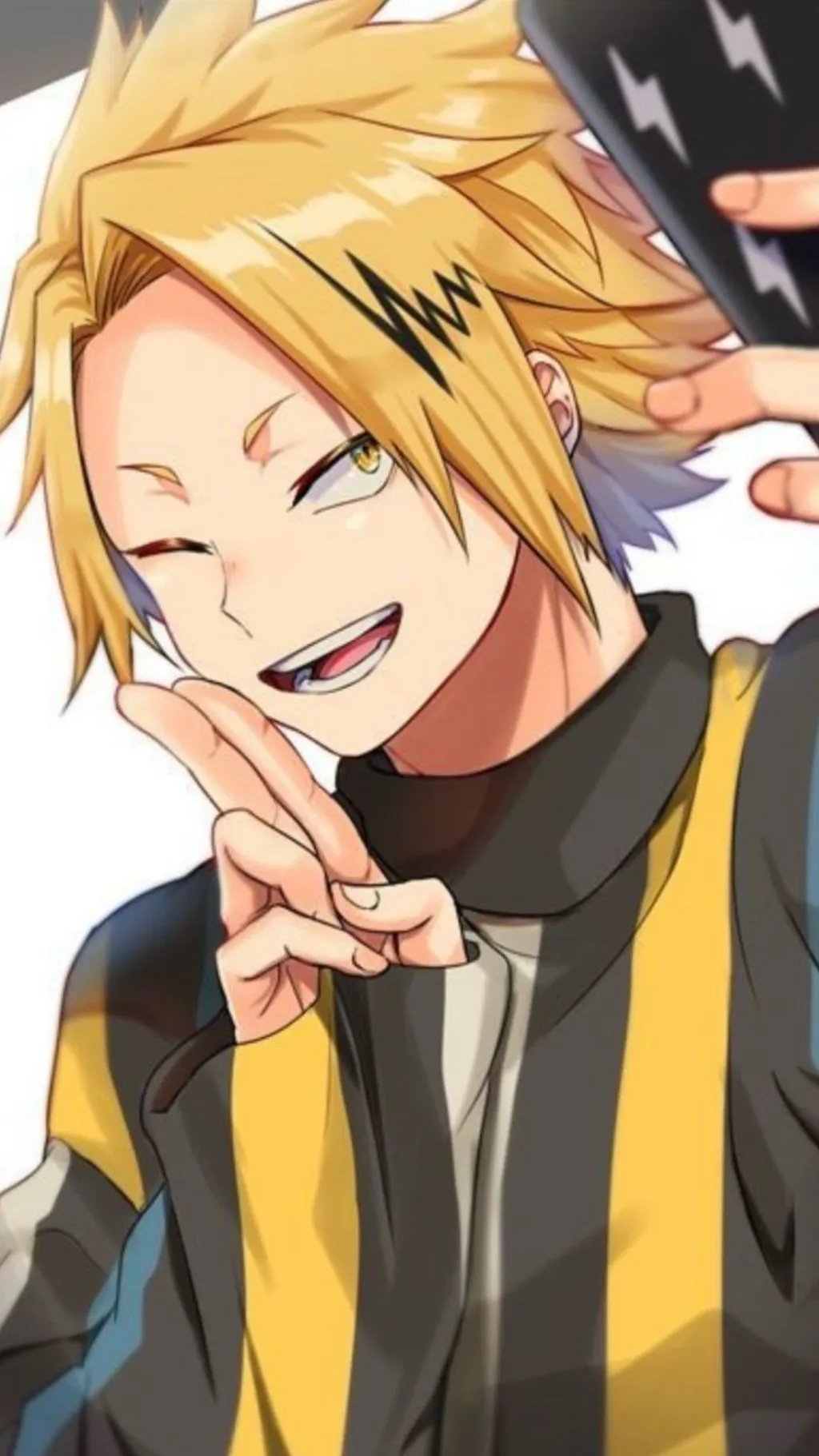ai character: Denki Kaminari background