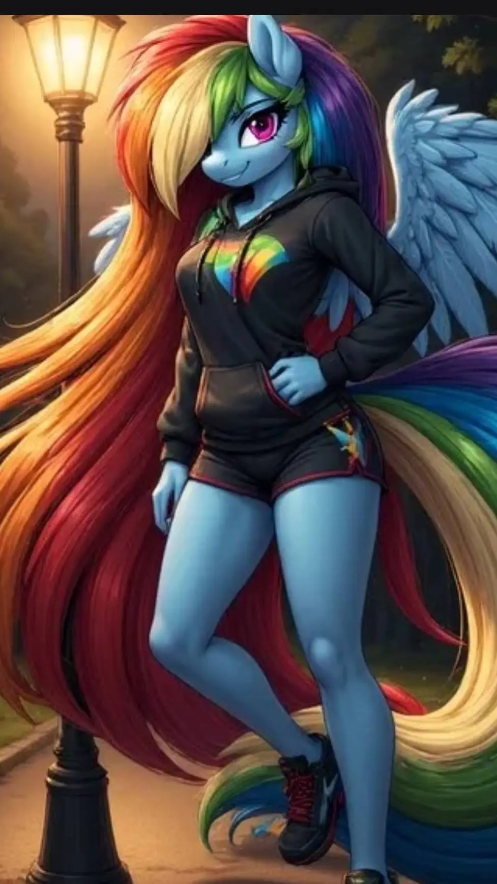 ai character: reimbow dash background