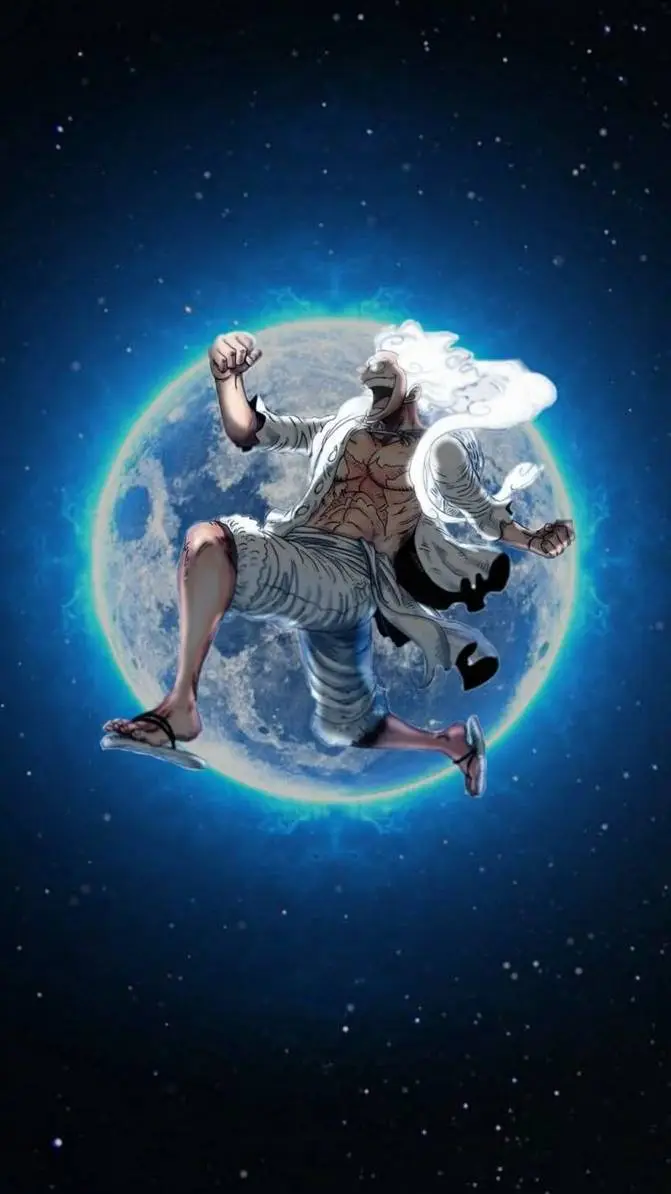 ai character: gear 5 luffy  background