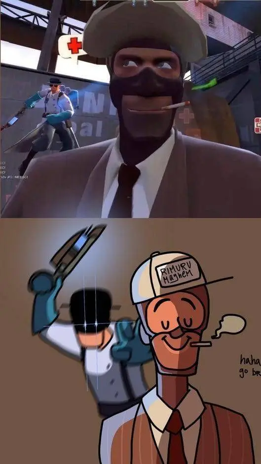 ai character: (TF2) Red vs Blu background