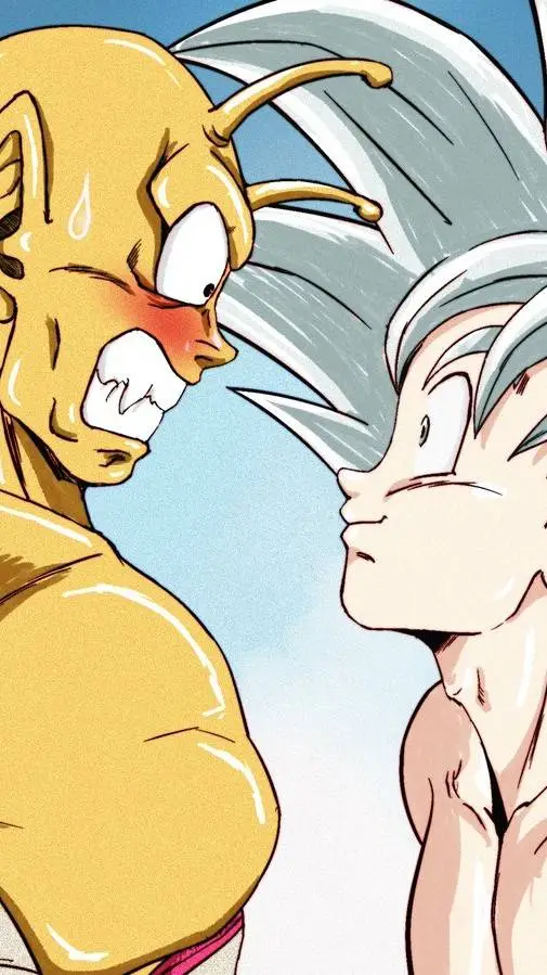 ai character: MUI Goku &piccolo background