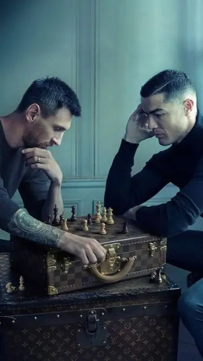 ai character: Cristiano e Messi  background