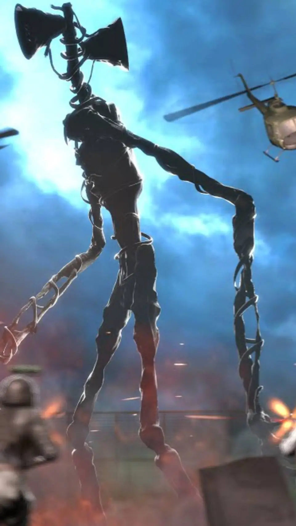 ai character: sirenhead  background