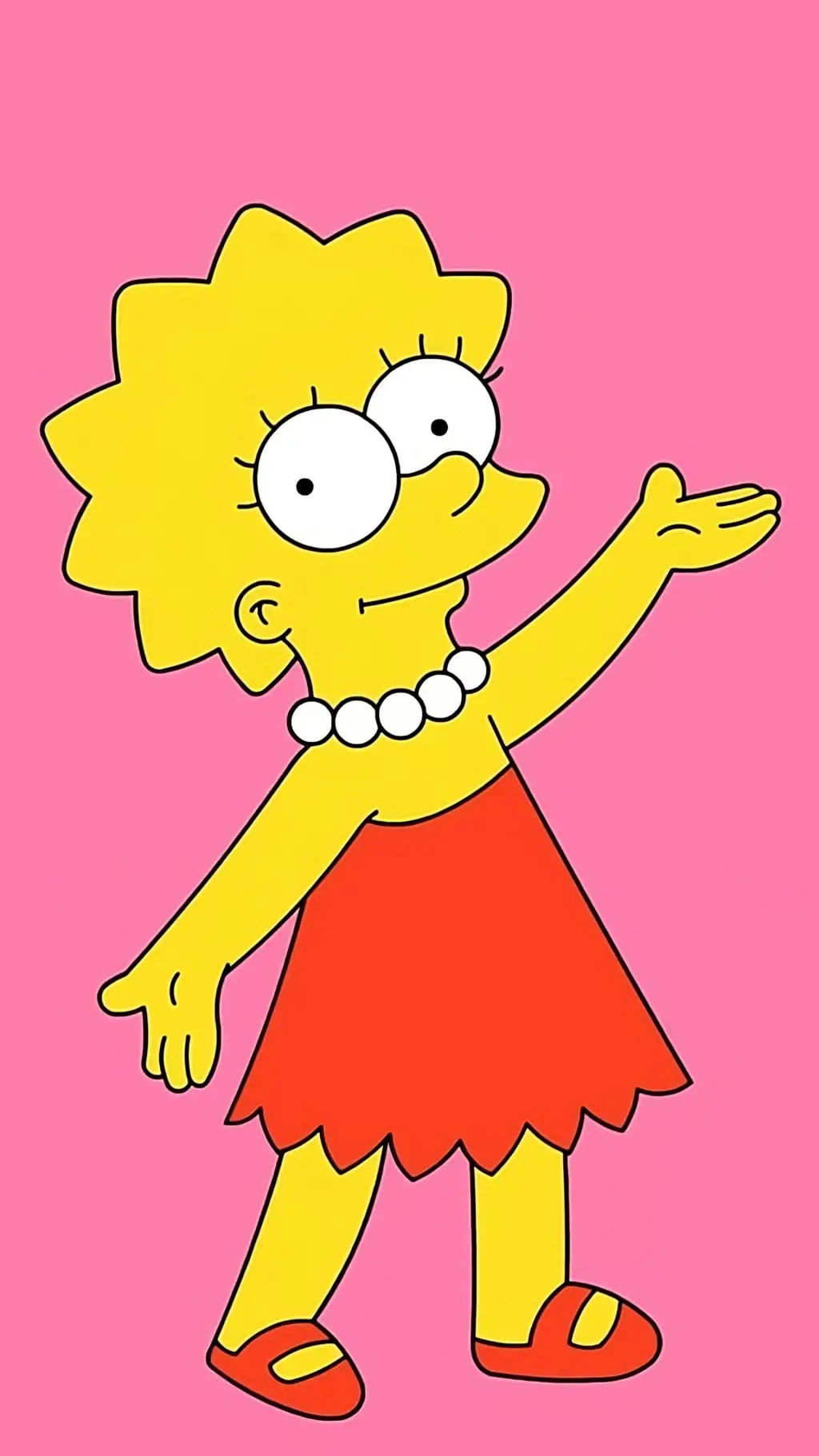 ai character: Lisa Simpson background