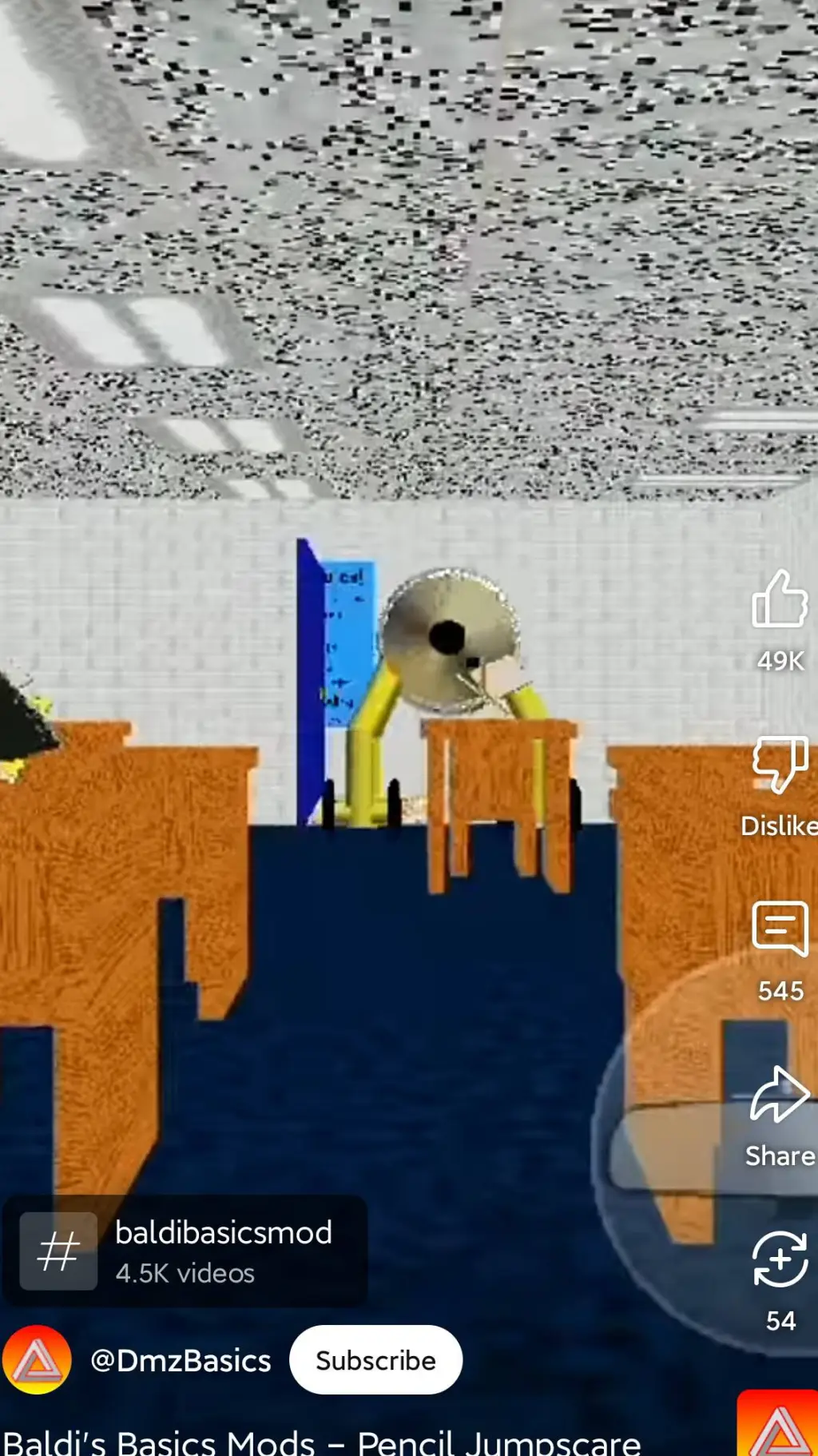 ai character: pencil jumpscare background