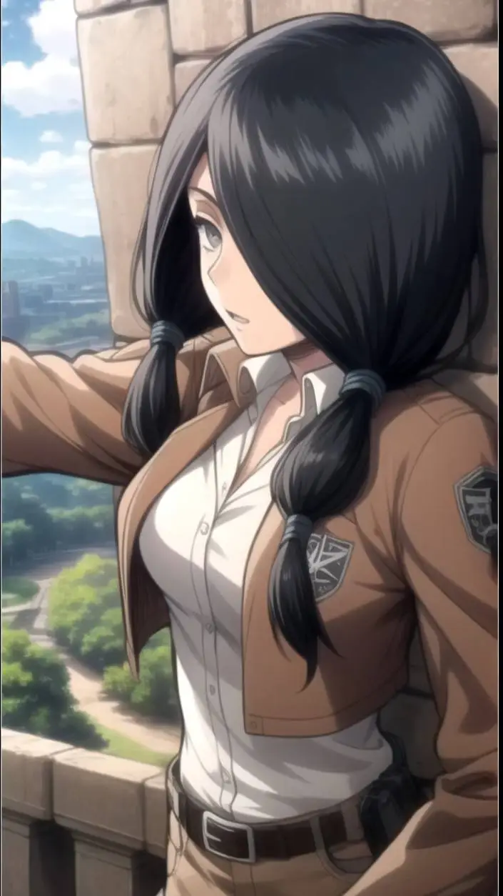 ai character: Mina Caroline AOT background