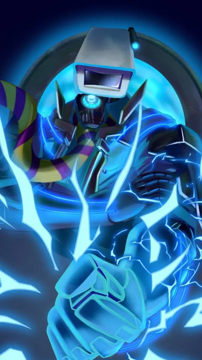 ai character: CHAD CAMERAMAN background