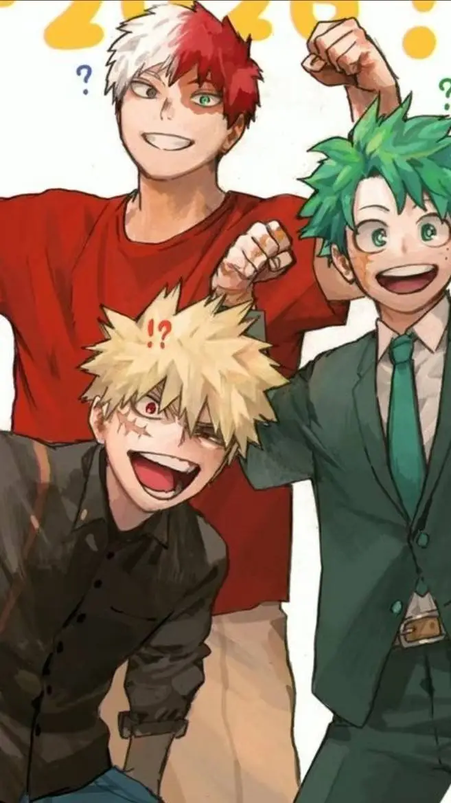 ai character: Bakugo Deku Shoto background