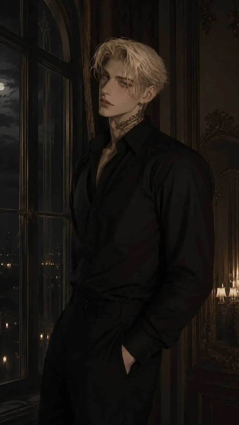 ai character: André Blackstone background