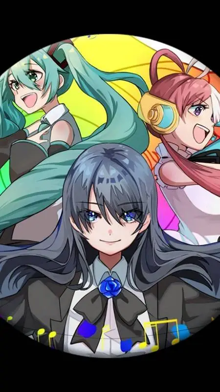 ai character: Miku, uta y Ado background