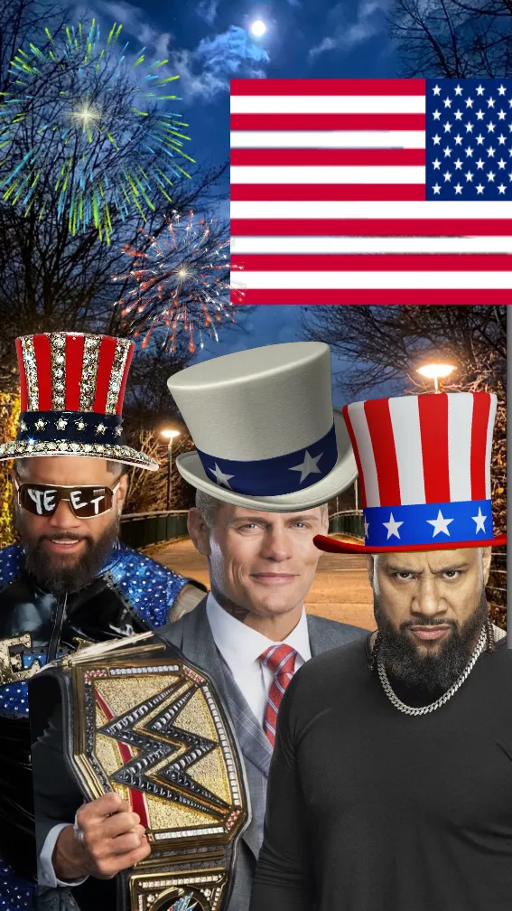 ai character: Wwe 4th of July background