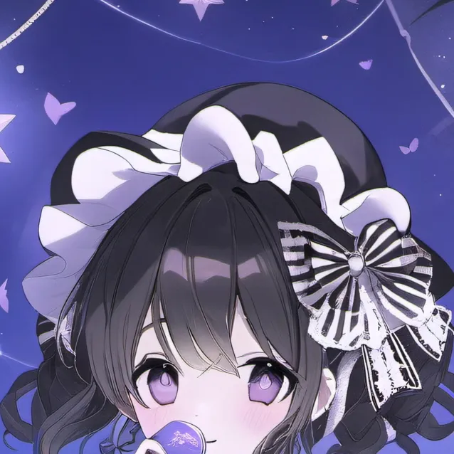 chat with ai character: cute purple girl 