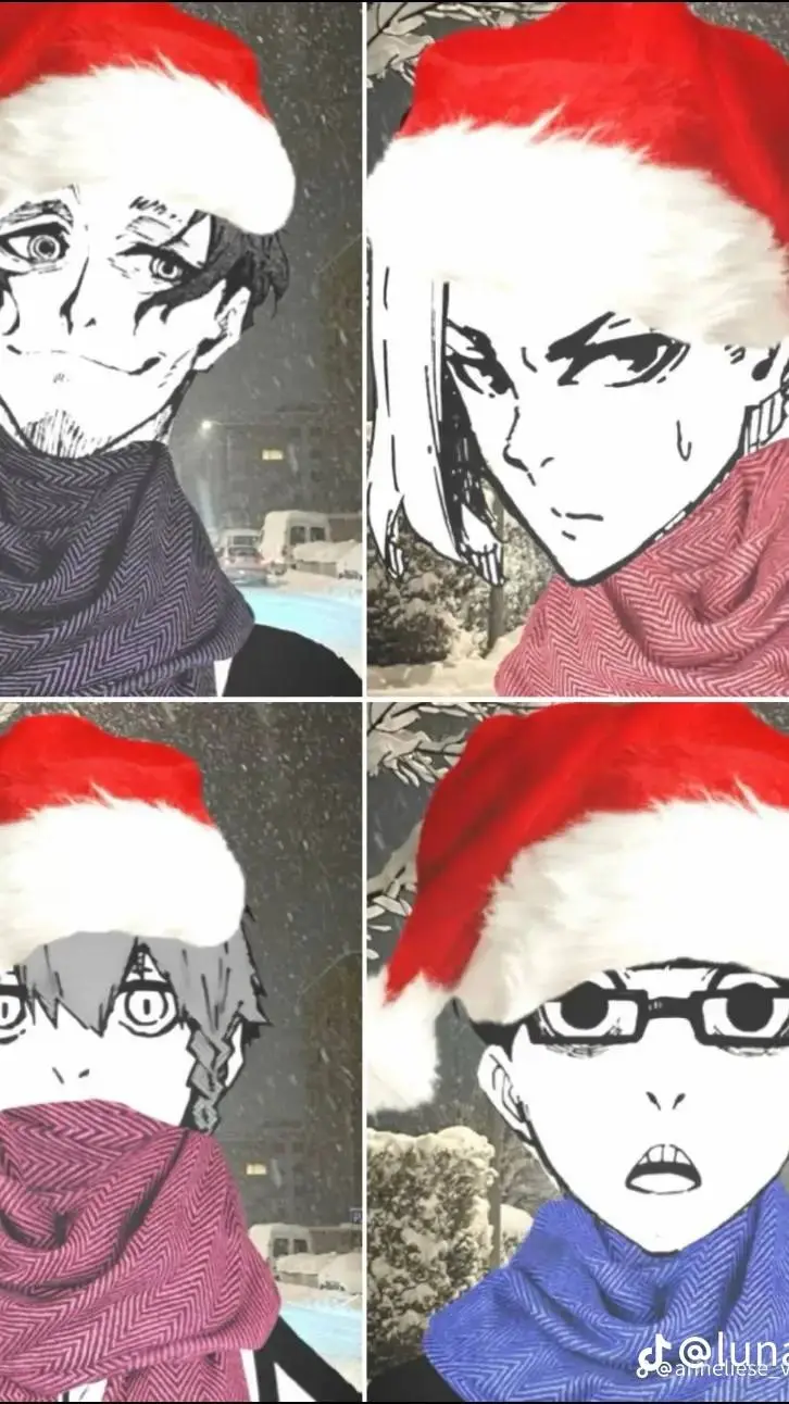 ai character: bluelock Christmas background